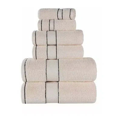 Superior Niles Collection | 100% Egyptian Cotton 6-pc. Quick Dry Solid Bath Towel Set In White