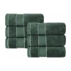 Superior Niles Collection | 100% Egyptian Cotton 6-pc. Solid Hand Towel In Green