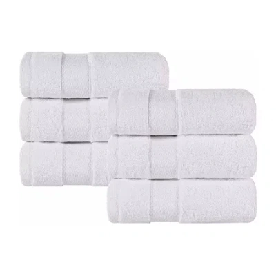 Superior Niles Collection | 100% Egyptian Cotton 6-pc. Solid Hand Towel In White