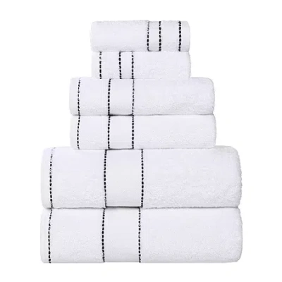 Superior Niles Collection | Egyptian Giza Cotton 6-pc. Quick Dry Solid Bath Towel Set In White