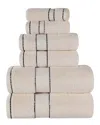 Superior Niles Giza Cotton Dobby Ultra-plush Thick Soft Absorbent 6pc Towel Set