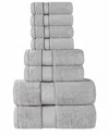 Superior Niles Giza Cotton Dobby Ultra-plush Thick Soft Absorbent 8pc Towel Set
