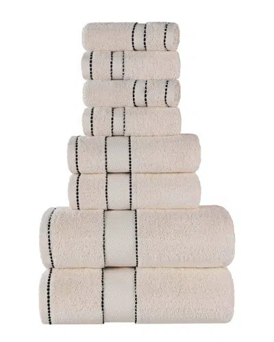 SUPERIOR SUPERIOR NILES GIZA COTTON DOBBY ULTRA-PLUSH THICK SOFT ABSORBENT 8PC TOWEL SET