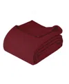 Superior Nobel Cotton Jacquard Dobby Weave Textured Chevron Lightweight Woven Blanket, California King In Burgundy