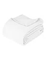 Superior Nobel Cotton Jacquard Dobby Weave Textured Chevron Lightweight Woven Blanket, King In White