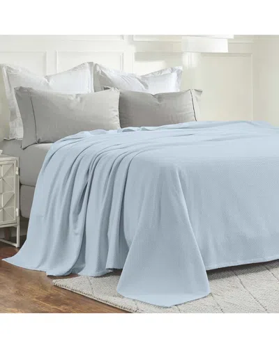 Superior Nobel Cotton Textured Chevron Lightweight Woven Blanket In Gray