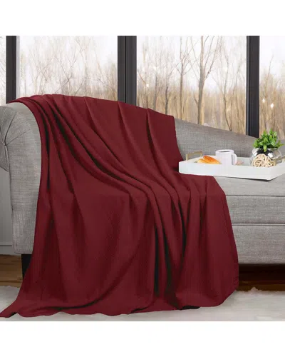 SUPERIOR SUPERIOR NOBEL COTTON TEXTURED CHEVRON LIGHTWEIGHT WOVEN THROW BLANKET