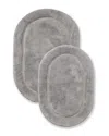 Superior Non-slip Oval 2pc Absorbent Bath Rug Set