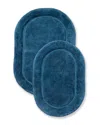 Superior Non-slip Oval 2pc Plush Absorbent Bath Rug Set