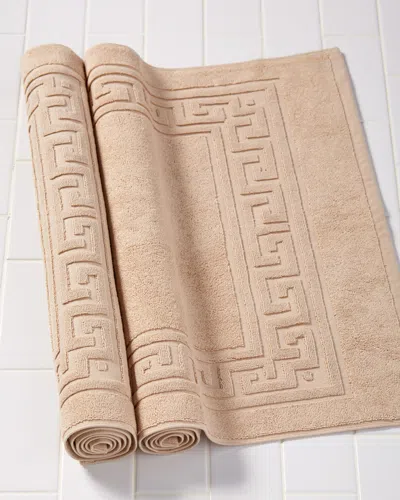 Superior Non-slip 2pc Absorbent Cotton Bath Mat Set In Neutral