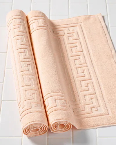 Superior Non-slip 2pc Absorbent Cotton Bath Mat Set In Orange