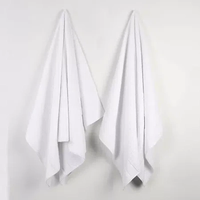 Superior Oregon 100% Organic Cotton 2pc Bath Sheet 2-pc. Bath Towel Set In White