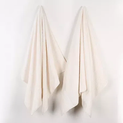 Superior Oregon 100% Organic Cotton 2pc Bath Sheet 2-pc. Bath Towel Set In Neutral