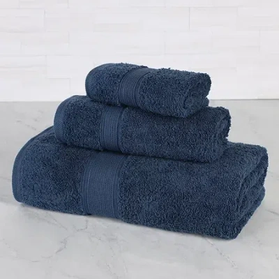 Superior Oregon 100% Organic Cotton 3pc Towel Set 3-pc. Bath Towel Set In Blue