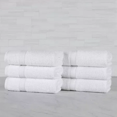 Superior Oregon 100% Organic Cotton 6pc Hand Towel 6-pc. Bath Towel Set In White