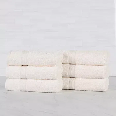Superior Oregon 100% Organic Cotton 6pc Hand Towel 6-pc. Bath Towel Set In Neutral