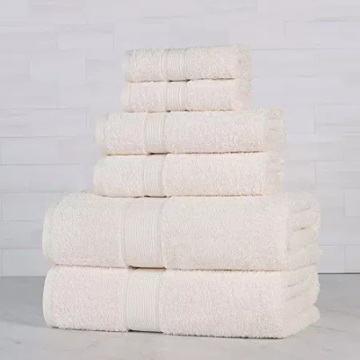 Superior Oregon 100% Organic Cotton 6pc Towel Set 6-pc. Bath Towel Set In White