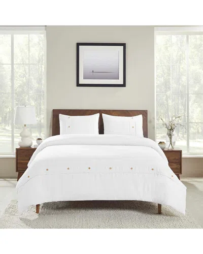 Superior Organic Cotton 300 Thread Count Percale 3pc Duvet Cover Set In Black