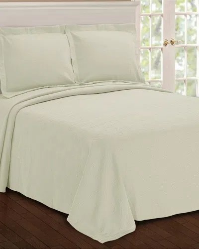Superior Paisley Matelasse King Cotton Bedspread In White