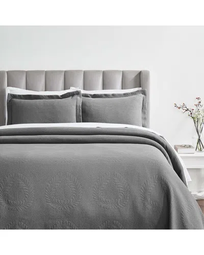 Superior Peploi Medium Weight Matelasse Bedspread Set In Grey