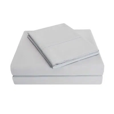 Superior Percale Cotton Woven 300 Thread Count Sheet Set In Platinum