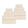 Superior Playa Collection | 100% Cotton 12-pc. Quick Dry Solid Bath Towel Set In White