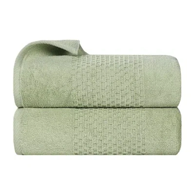 Superior Playa Collection | 100% Cotton 2-pc. Quick Dry Bath Towel In Green
