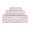 Superior Playa Collection | 100% Cotton 3-pc. Quick Dry Solid Bath Towel Set In Silver