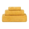 Superior Playa Collection | 100% Cotton 3-pc. Quick Dry Solid Bath Towel Set In Yellow