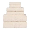 Superior Playa Collection | 100% Cotton 6-pc. Quick Dry Solid Bath Towel Set In White