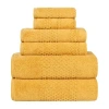 Superior Playa Collection | 100% Cotton 6-pc. Quick Dry Solid Bath Towel Set In Yellow