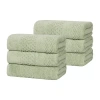 Superior Playa Collection | 100% Cotton 6-pc. Solid Hand Towel In Green
