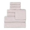 Superior Playa Collection | 100% Cotton 8-pc. Quick Dry Solid Bath Towel Set In Silver