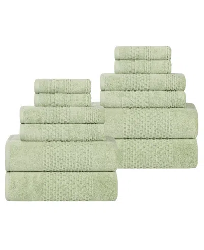 Superior Playa Cotton 12-piece Towel Set In Green