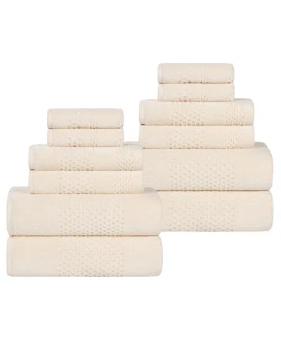 Superior Playa Cotton 12-piece Towel Set In Ivory