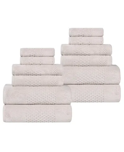 Superior Playa Cotton 12-piece Towel Set In Silver