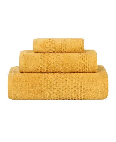 Superior Playa Cotton 3-piece Towel Set In Yellow