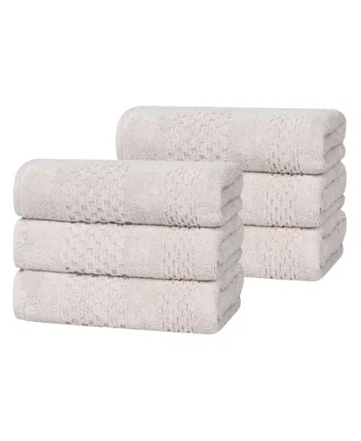 Superior Playa Cotton 6-piece Hand Towels Set In Silver