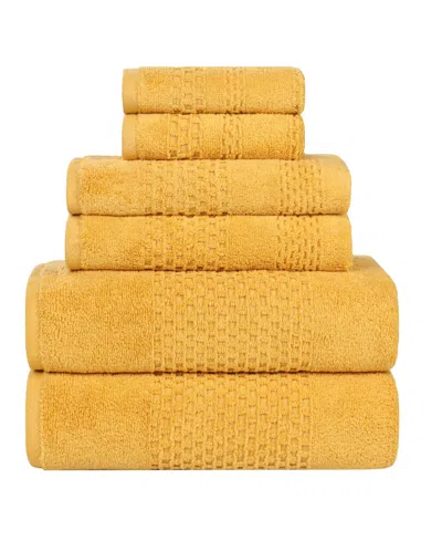 Superior Playa Cotton 6-piece Towel Set In Gold