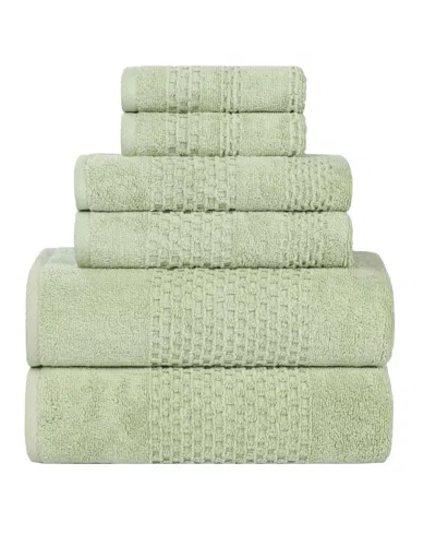 Superior Playa Cotton 6-piece Towel Set In Green