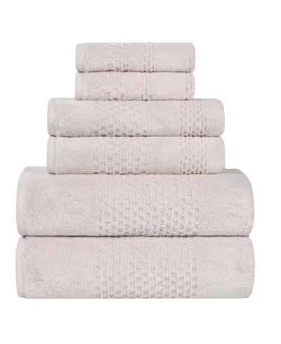 Superior Playa Cotton 6-piece Towel Set In Silver