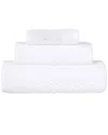 Superior Playa Zero Twist Cotton Medium Weight Solid Waffle Textured 3pc Towel  Set