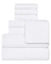 Superior Playa Zero Twist Cotton Medium Weight Solid Waffle Textured 8pc Towel  Set