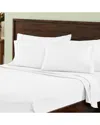 Superior Premium Plush 1000 Thread Count Solid Deep Pocket Cotton Blend Bed Sheet Set In White