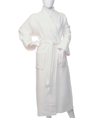 Superior Premium Unisex Adult Waffle Cotton Bath Robe In White