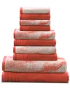 Superior Quick-drying Solid And Marble Effect 10pc Towel Set