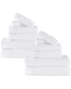 Superior Rayon Eco-friendly Fluffy Soft Modern Solid 12pc Towel Set