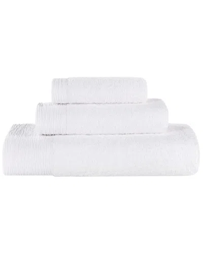 Superior Rayon Eco-friendly Fluffy Soft Modern Solid 3pc Towel Set