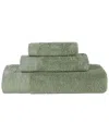Superior Rayon Eco-friendly Fluffy Soft Modern Solid 3pc Towel Set
