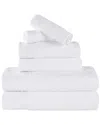 Superior Rayon Eco-friendly Fluffy Soft Modern Solid 6pc Towel Set